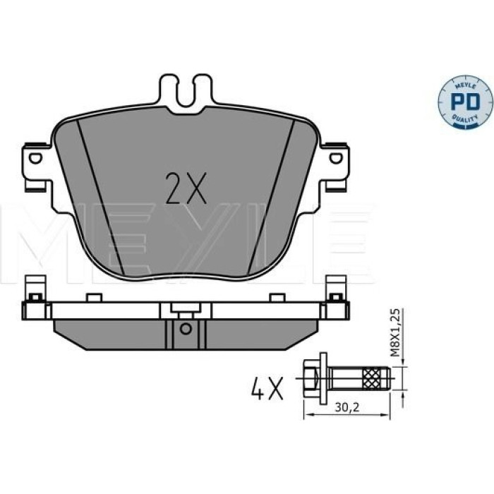 MEYLE Scheibenbremsbelagsatz 025 227 9217/PD MEYLE Scheibenbremsbelagsatz 025 227 9217/PD