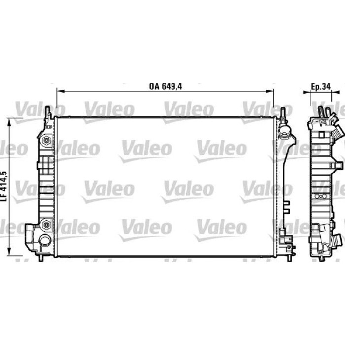 Valeo Motorkühler 732878 Valeo Motorkühler 732878