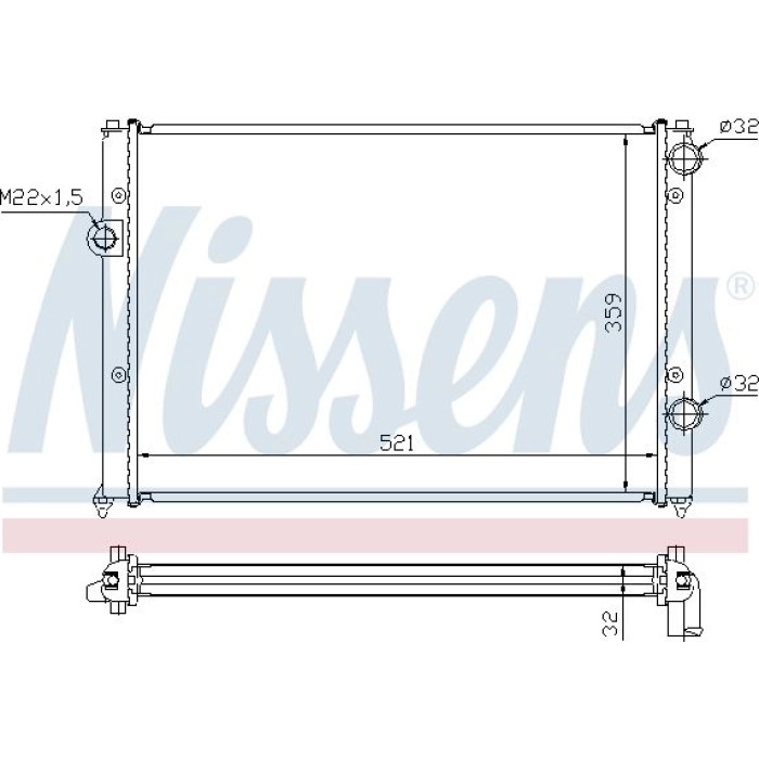 Nissens Wasserkühler PKW 652511 Nissens Wasserkühler PKW 652511