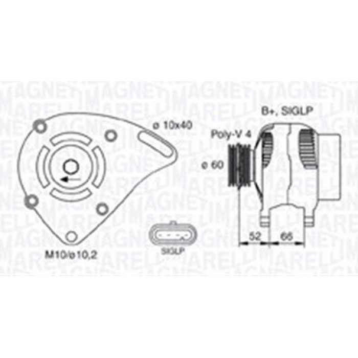 Magneti Marelli Lichtmaschine 063731253010 Magneti Marelli Lichtmaschine 063731253010