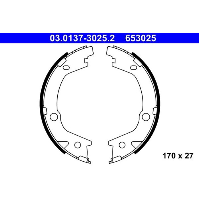 ATE Bremsbacken 03.0137-3025.2 ATE Bremsbacken 03.0137-3025.2