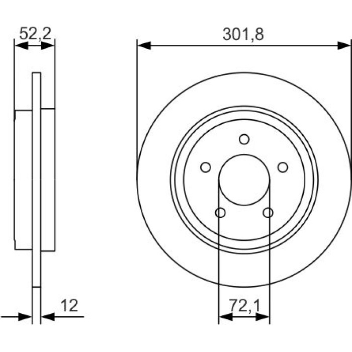 Bosch Bremsscheibe 0 986 479 A53 Bosch Bremsscheibe 0 986 479 A53