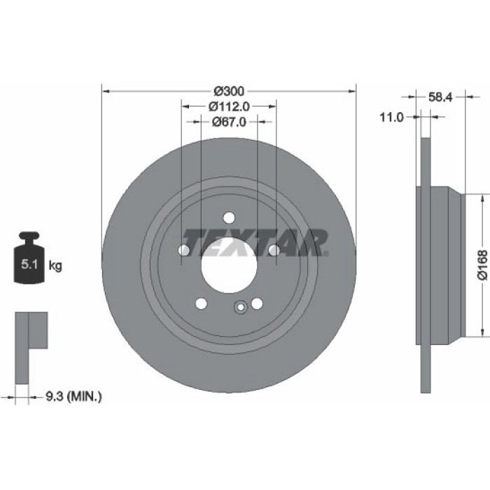Textar Bremsscheibe 92099403 Textar Bremsscheibe 92099403