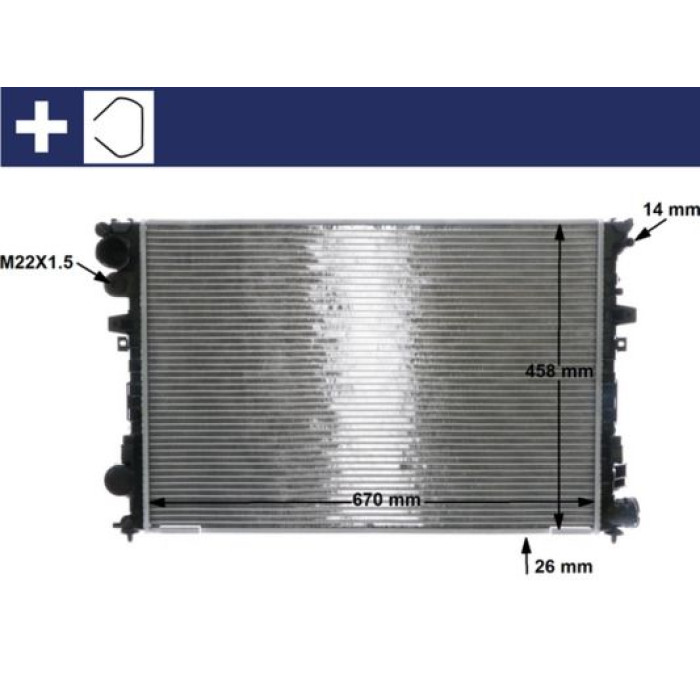 MAHLE Kühler, Motorkühlung CR 587 000S MAHLE Kühler, Motorkühlung CR 587 000S