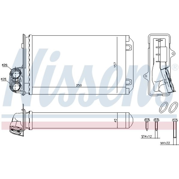 Nissens Heizungskühler PKW 72935 Nissens Heizungskühler PKW 72935