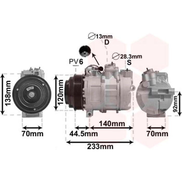 3000K277 Van Wezel Klimakompressor 3000K277 3000K277 Van Wezel Klimakompressor 3000K277