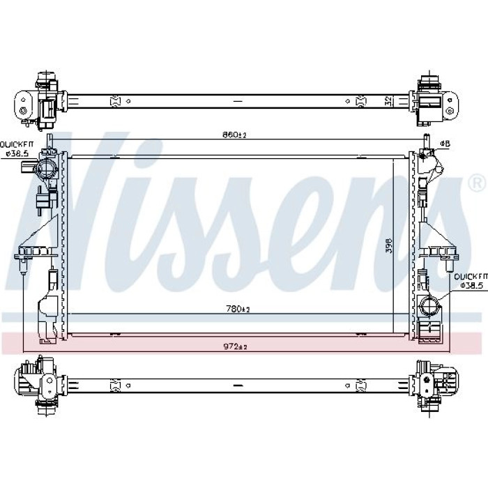 Nissens Wasserkühler PKW 606171 Nissens Wasserkühler PKW 606171