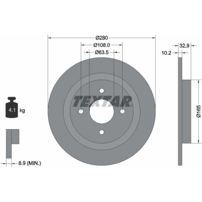 Textar Bremsscheibe 92172403 Textar Bremsscheibe 92172403