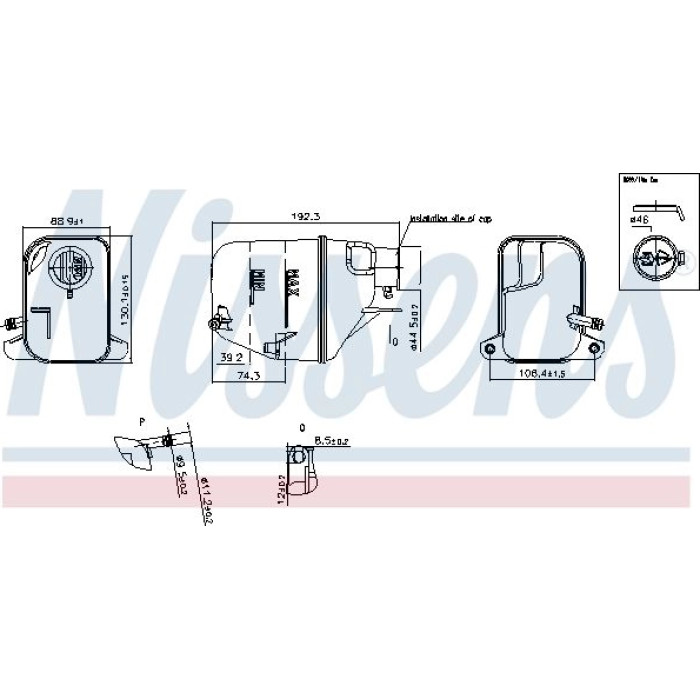 Nissens Kühlmittel-Ausgleichsbehälter 996168 Nissens Kühlmittel-Ausgleichsbehälter 996168