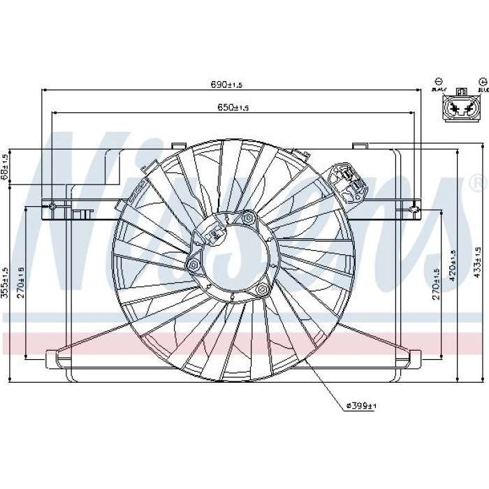 Nissens Kühlerlüfter 85106 Nissens Kühlerlüfter 85106