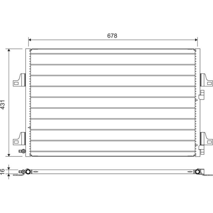 Valeo Klimakondensator 814007 Valeo Klimakondensator 814007