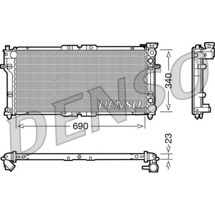 Denso Motorkühler DRM44004 Denso Motorkühler DRM44004