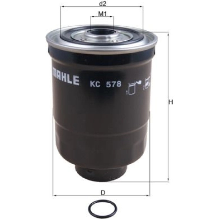 KC 578D MAHLE Kraftstofffilter KC 578D, Anschraubfilter, Höhe 140 mm – u. a. für Hyundai H-1 / Starex Bus (A1), H100 Kasten, H100 Pritsche/Fahrgestell – OE Nummer 0K60C23570 - l KC 578D MAHLE Kraftstofffilter KC 578D, Anschraubfilter, Höhe 140 mm – u. a. für Hyundai H-1 / Starex Bus (A1), H100 Kasten, H100 Pritsche/Fahrgestell – OE Nummer 0K60C23570 - l