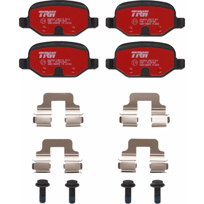 TRW Bremsbelagsatz Alfa T. 147/156/Gt 01-10 Dtec Cotec GDB1396DTE TRW Bremsbelagsatz Alfa T. 147/156/Gt 01-10 Dtec Cotec GDB1396DTE