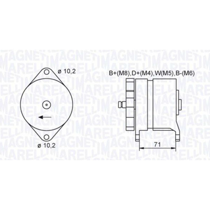 Magneti Marelli Lichtmaschine 063731438010 Magneti Marelli Lichtmaschine 063731438010