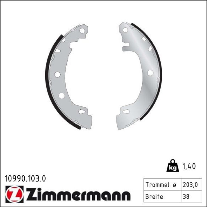 ZIMMERMANN Bremsbacken 10990.103.0 ZIMMERMANN Bremsbacken 10990.103.0
