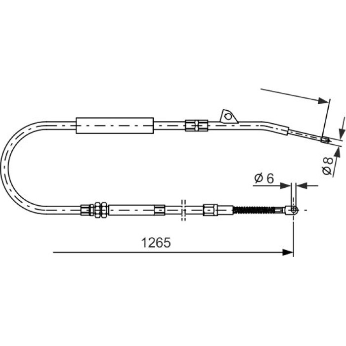 Bosch Handbremsseil links 1987477533