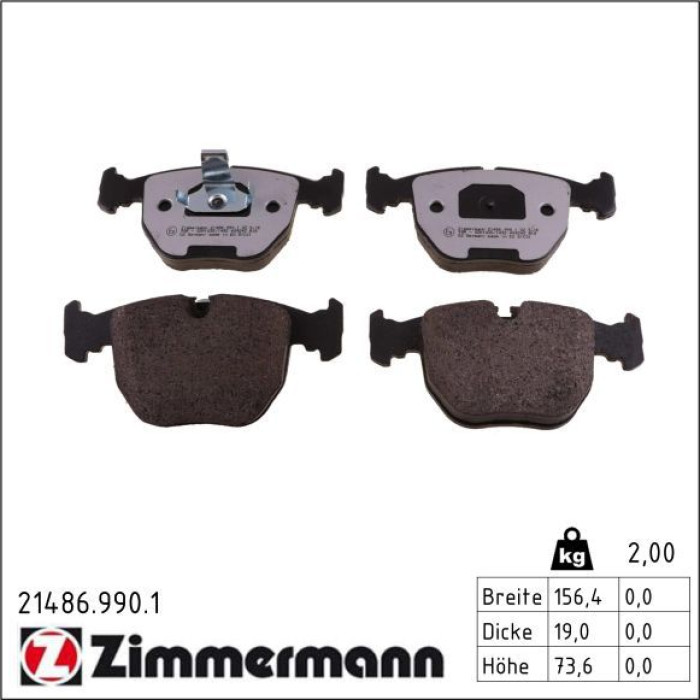 ZIMMERMANN Bremsbeläge 21486.990.1