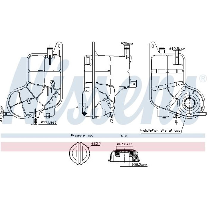 Nissens Kühlmittel-Ausgleichsbehälter 996292 Nissens Kühlmittel-Ausgleichsbehälter 996292