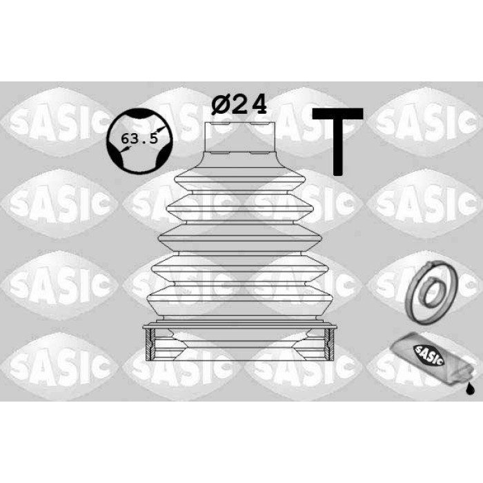 SASIC Faltenbalgsatz, Antriebswelle 1904007
