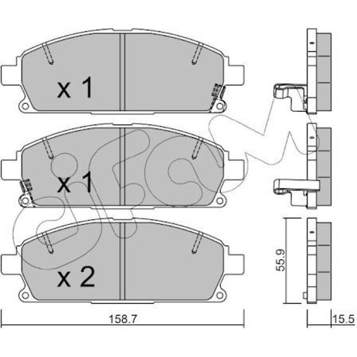 CIFAM Bremsbelagsatz, Scheibenbremse 822-406-2