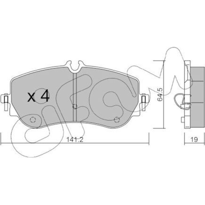 CIFAM Bremsbelagsatz, Scheibenbremse 822-1175-0