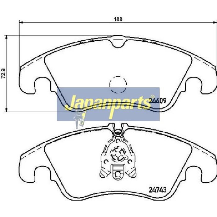 Japanparts Bremsbeläge PA-0309AF Japanparts Bremsbeläge PA-0309AF