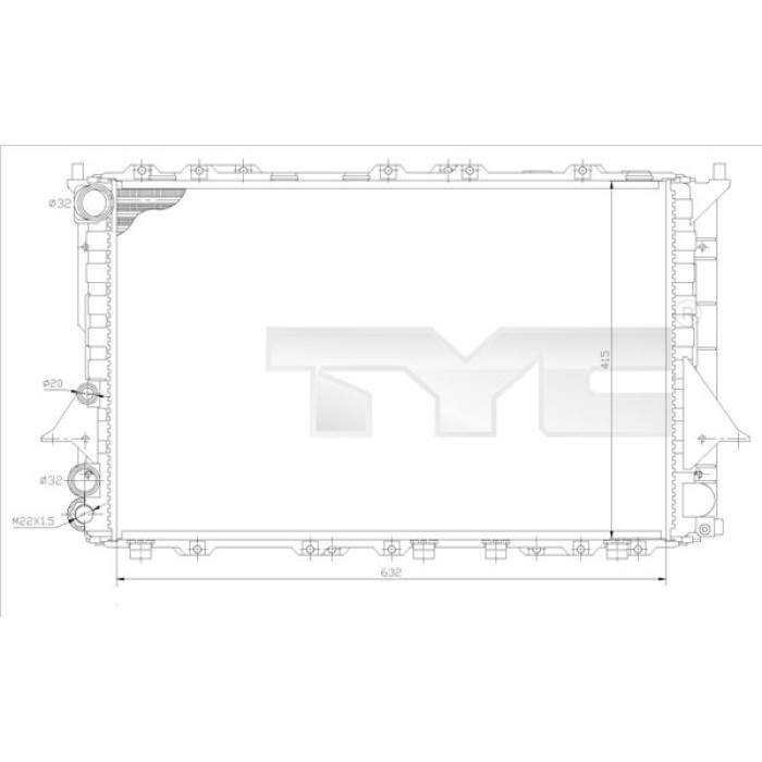 TYC Motorkühler 702-0027 TYC Motorkühler 702-0027