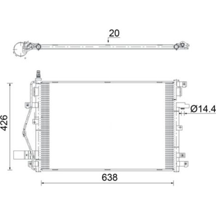 MAHLE Kondensator, Klimaanlage AC 924 000S MAHLE Kondensator, Klimaanlage AC 924 000S