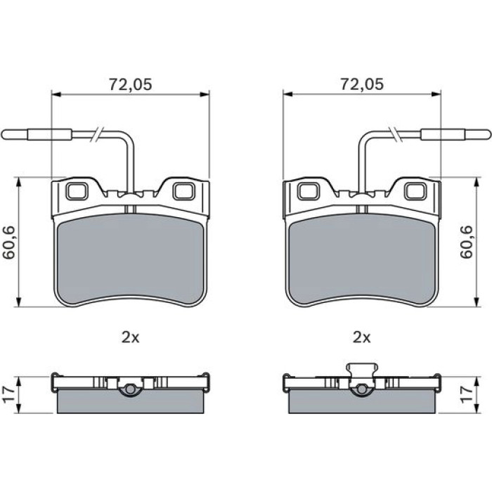 Bosch Bremsbelagsatz 0 986 461 130 Bosch Bremsbelagsatz 0 986 461 130