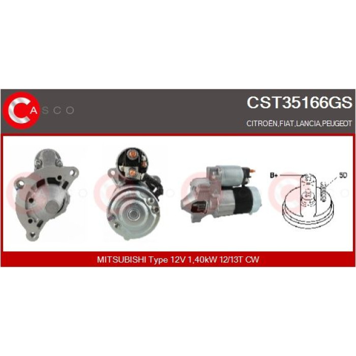 CASCO Anlasser CST35166GS CASCO Anlasser CST35166GS