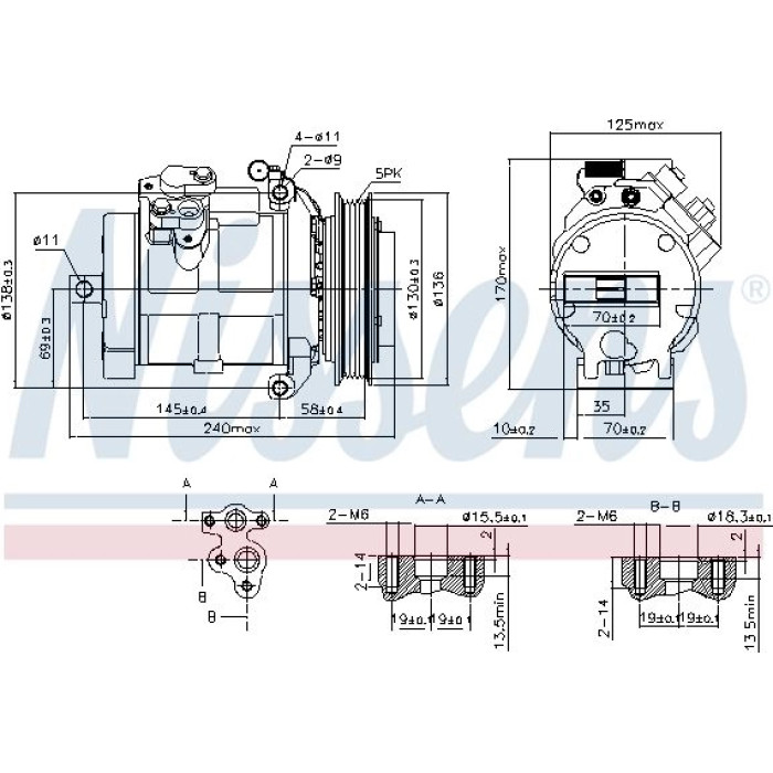 Nissens Klimakompressor PKW 890049 Nissens Klimakompressor PKW 890049