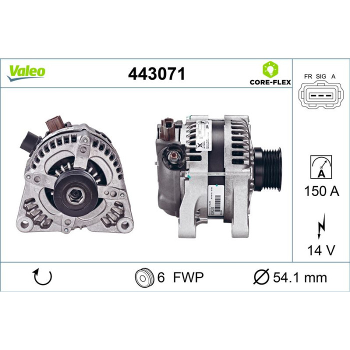 Valeo Lichtmaschine 443071 Valeo Lichtmaschine 443071