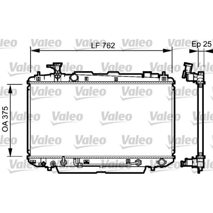 Valeo Motorkühler 734493 Valeo Motorkühler 734493