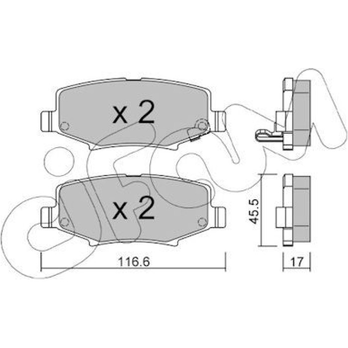 CIFAM Bremsbelagsatz, Scheibenbremse 822-863-0