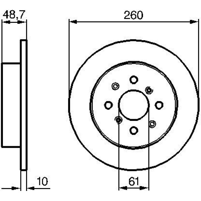 Bosch Bremsscheibe Hinterachse 0 986 479 014 Bosch Bremsscheibe Hinterachse 0 986 479 014