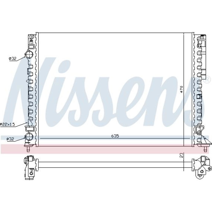 Nissens Wasserkühler PKW 63843A Nissens Wasserkühler PKW 63843A