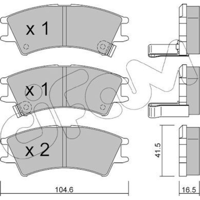 CIFAM Bremsbelagsatz, Scheibenbremse 822-361-0 CIFAM Bremsbelagsatz, Scheibenbremse 822-361-0