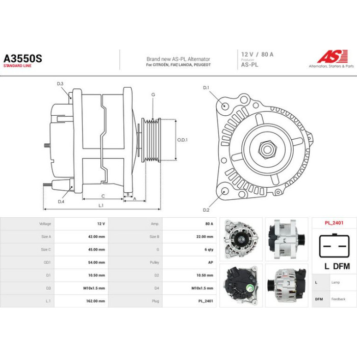 AS-PL Generator A3550S