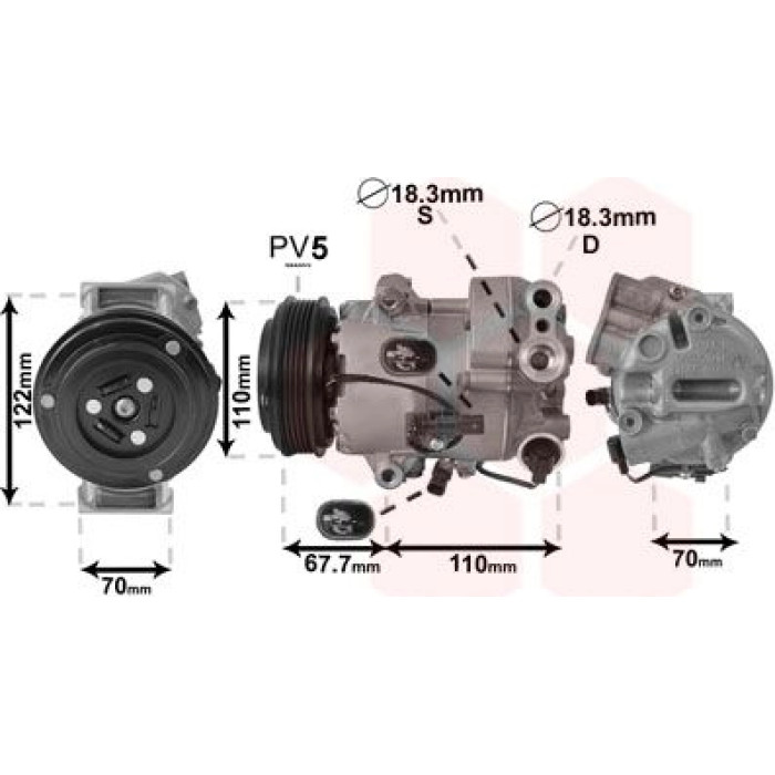 3700K608 Van Wezel Klimakompressor 3700K608 3700K608 Van Wezel Klimakompressor 3700K608
