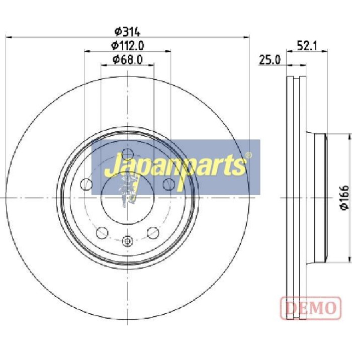 Japanparts Bremsscheibe DI-0916C Japanparts Bremsscheibe DI-0916C