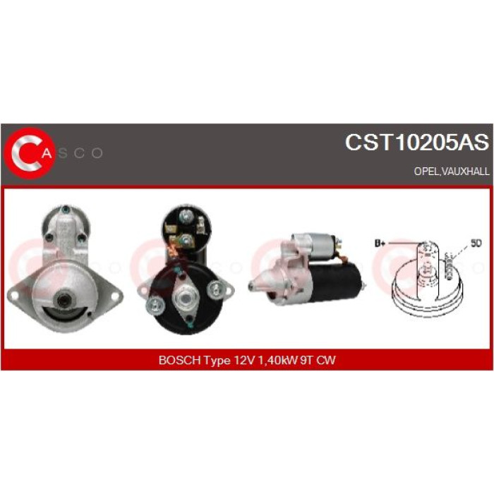 CASCO Anlasser CST10205AS CASCO Anlasser CST10205AS