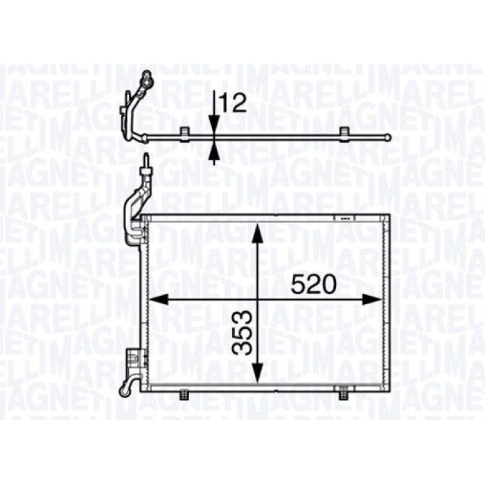 Magneti Marelli Klimakondensator 350203719000