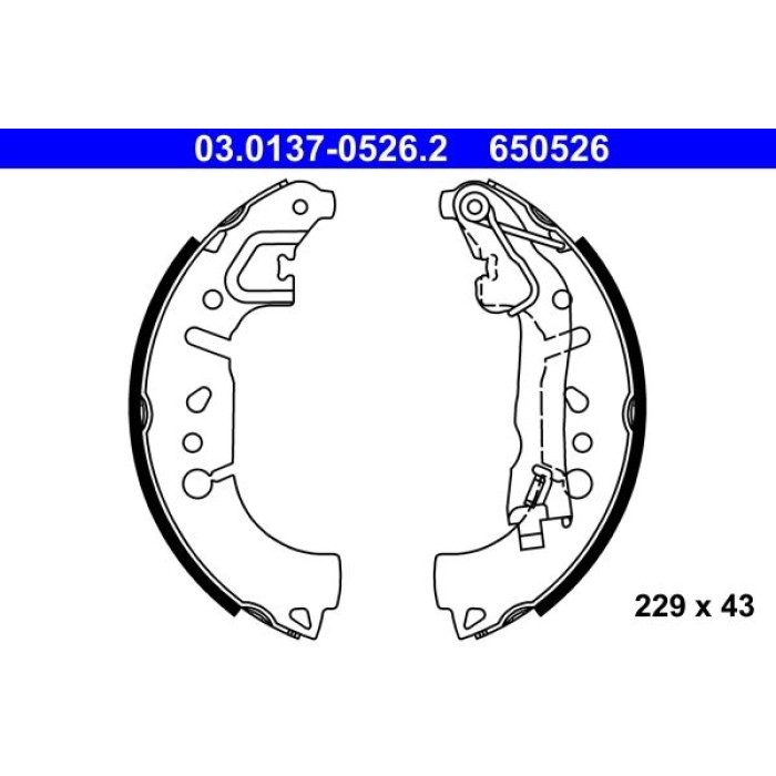 ATE Bremsbacken 03.0137-0526.2 ATE Bremsbacken 03.0137-0526.2