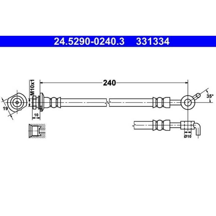 ATE Bremsschlauch 24.5290-0240.3 ATE Bremsschlauch 24.5290-0240.3