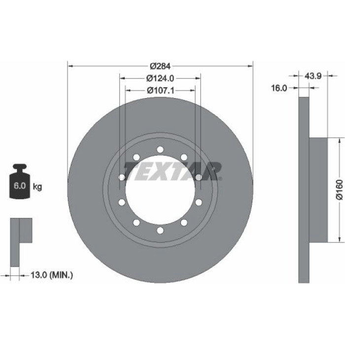 Textar Bremsscheibe 93242500 Textar Bremsscheibe 93242500