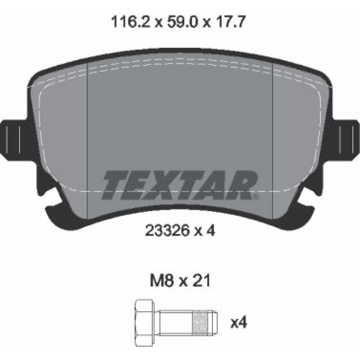 Textar Bremsbelagsatz 2332611 Textar Bremsbelagsatz 2332611