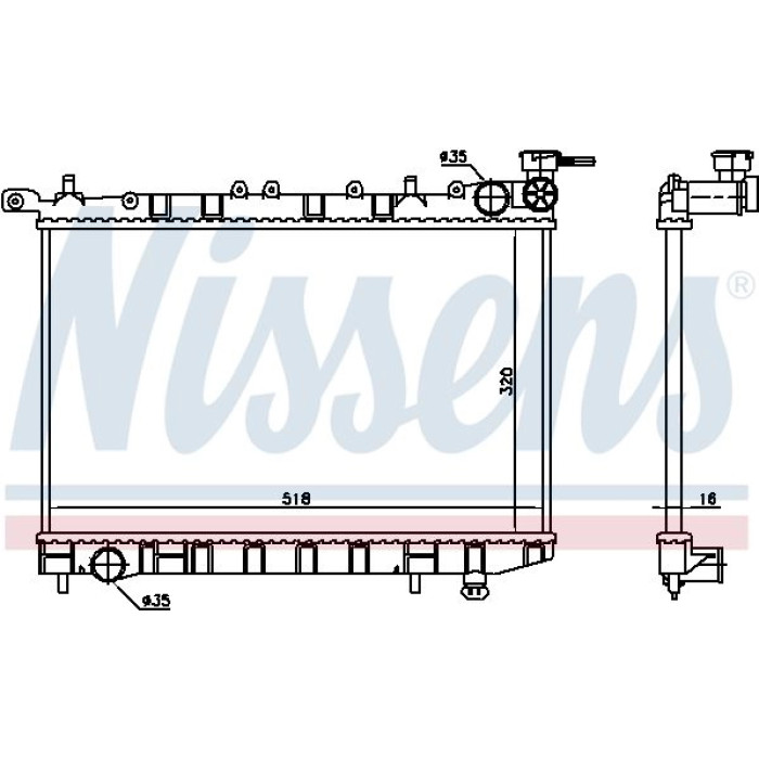 Nissens Wasserkühler PKW 62974 Nissens Wasserkühler PKW 62974
