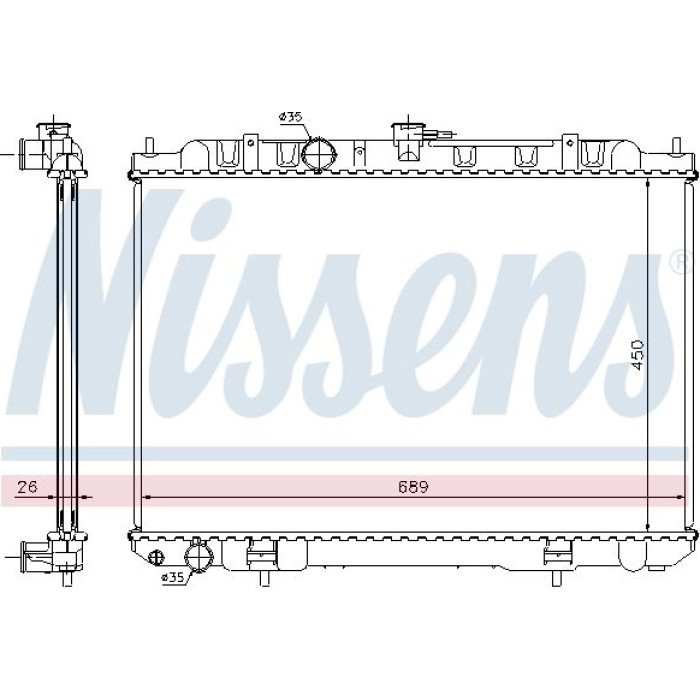 Nissens Wasserkühler PKW 68705A Nissens Wasserkühler PKW 68705A