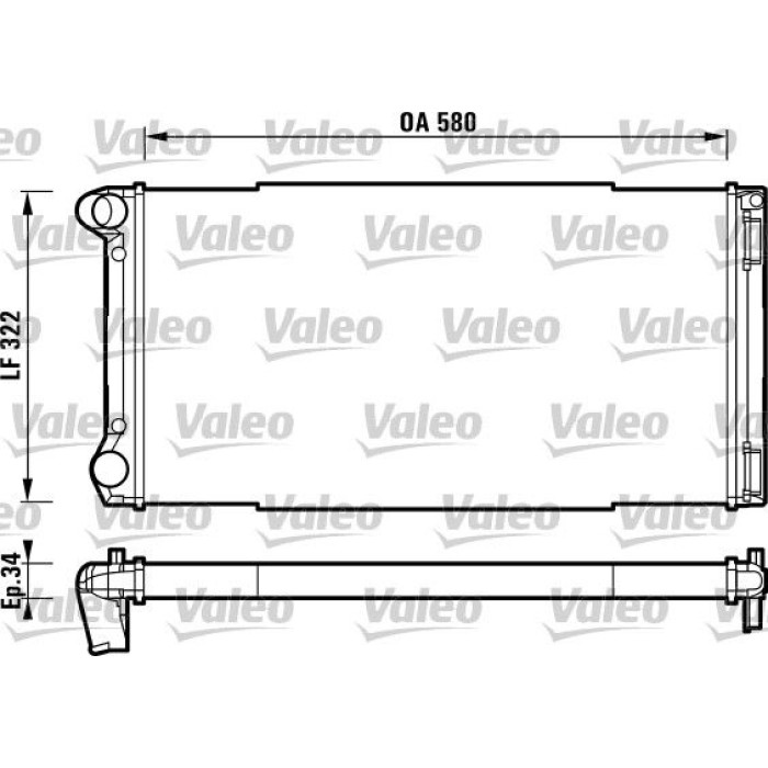 Valeo Motorkühler 732913 Valeo Motorkühler 732913